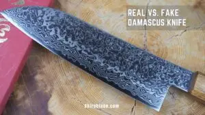 real vs fake damascus knife