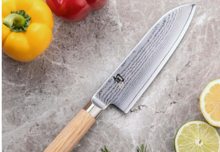 Shun Classic Blonde 7 inch damascus steel Santoku Knife