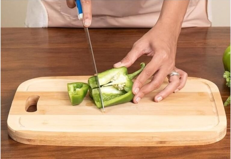 Yellow Weaves Bamboo Wood Chopping Board