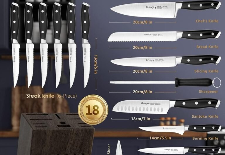 emojoy high end 18 piece knife set