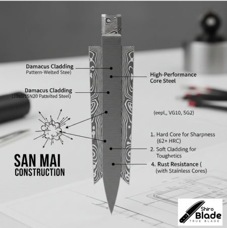 damascus san mai construction