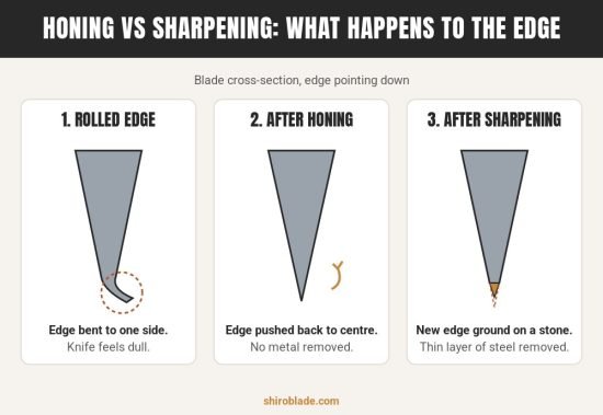What Is Honing? Honing vs Sharpening a Knife - ShiroBlade